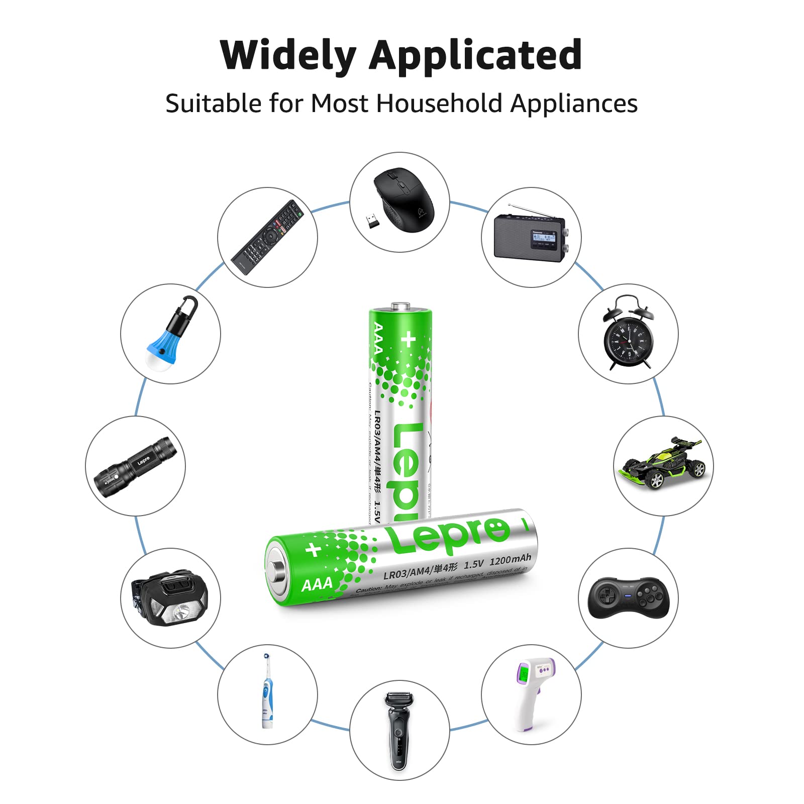 Lepro AAA Batteries 24 Pack, Triple A Batteries with Ultra Long-Lasting Power – High Performance,1.5V Leak-Proof, Corrosion-Resistant Alkaline AAA Batteries, Ideal for Home & Office Devices - Image 5