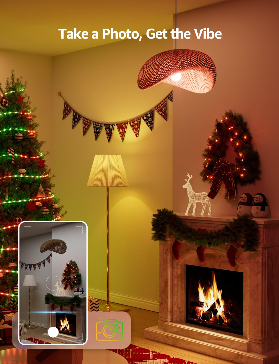 Lepro B1 AI Smart Light Bulbs - RGBWW Color Changing LED Bulb Works with Alexa & Google Assistant, AI Voice Control, Music Sync, A19 E26 Base, 8.5W 800Lumen, 2.4GHz WiFi & Bluetooth, 1 Pack（NO Remote - Image 5