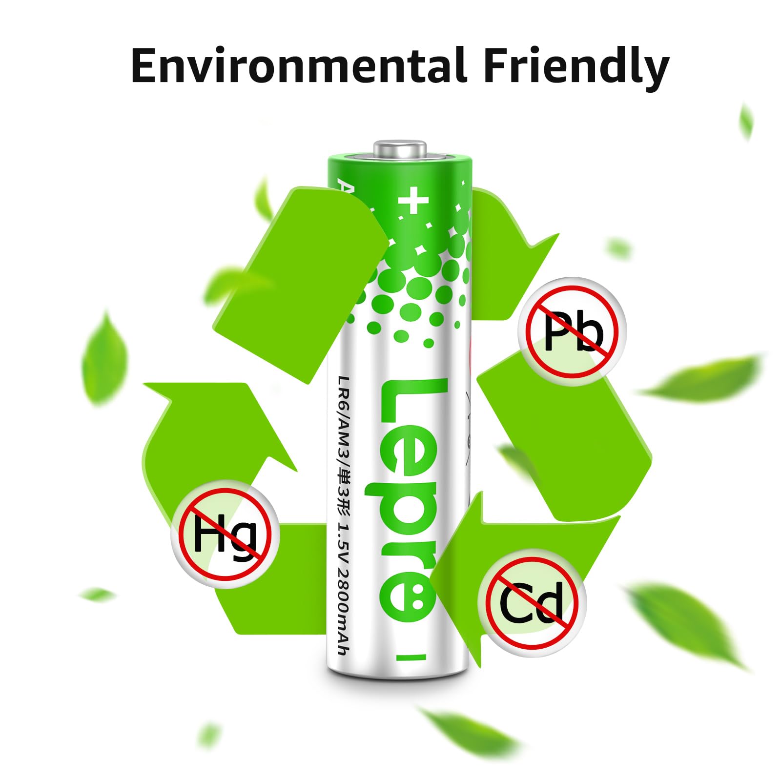 Lepro Batteries Variety Pack, AA and AAA Batteries Combo Pack 24 Count, 2800mAh Alkaline Power - 12 Double AA Batteries and 12 Triple AAA Batteries【Not Rechargeable】 - Image 6