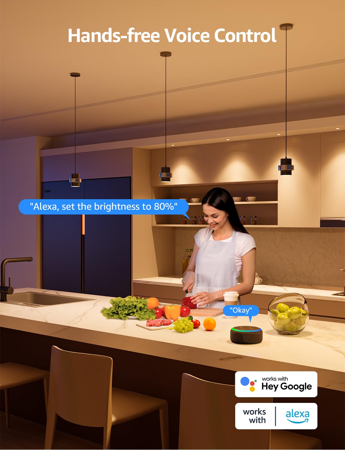 Lepro BG1 AI GU10 Smart Bulb - RGBCW Dimmable Color Changing LED Bulbs Works with Alexa & Google Assistant, Personalized Al Lighting Designer, Voice Control via App, Music Sync, 2.4G WiFi Only, 4 Pack - Image 6