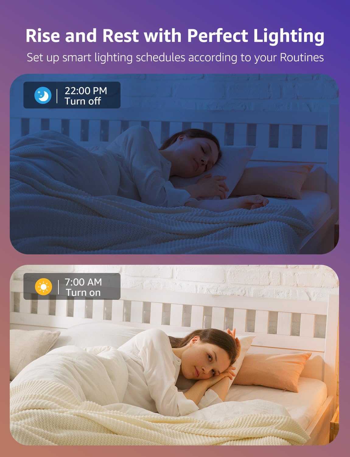 Lepro BR2 AI LED Smart Bulbs - AI Generated Lighting, LightGPM 4 with LLM, LightBeats Music Sync, Voice Control Via App, RGBWW Colors, Compatible with Alexa & Google Assistant, BR30 E26 8W, 4 Packs - Image 8