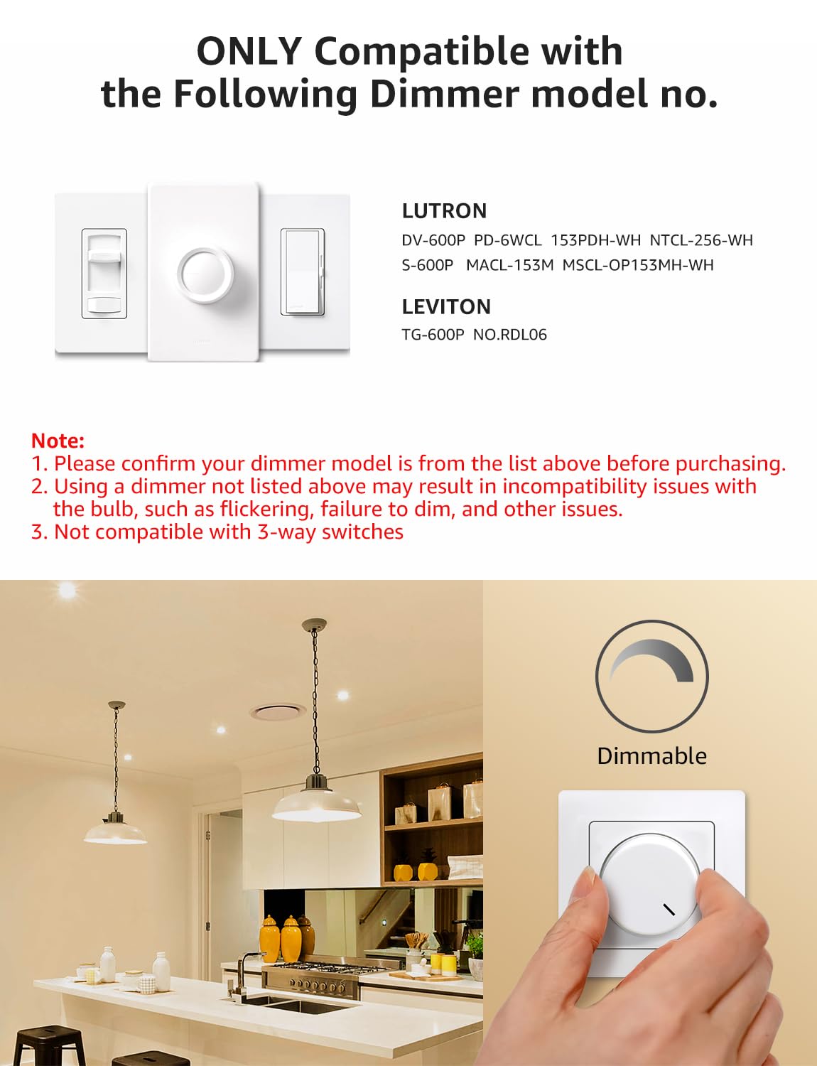 Lepro Dimmable LED Light Bulbs 100 Watt Equivalent, 14W 1500LM Soft Warm White 2700K, A19 E26 Standard Medium Base, UL FCC Listed, 15000 Hour Lifetime, 6 Packs - Image 3