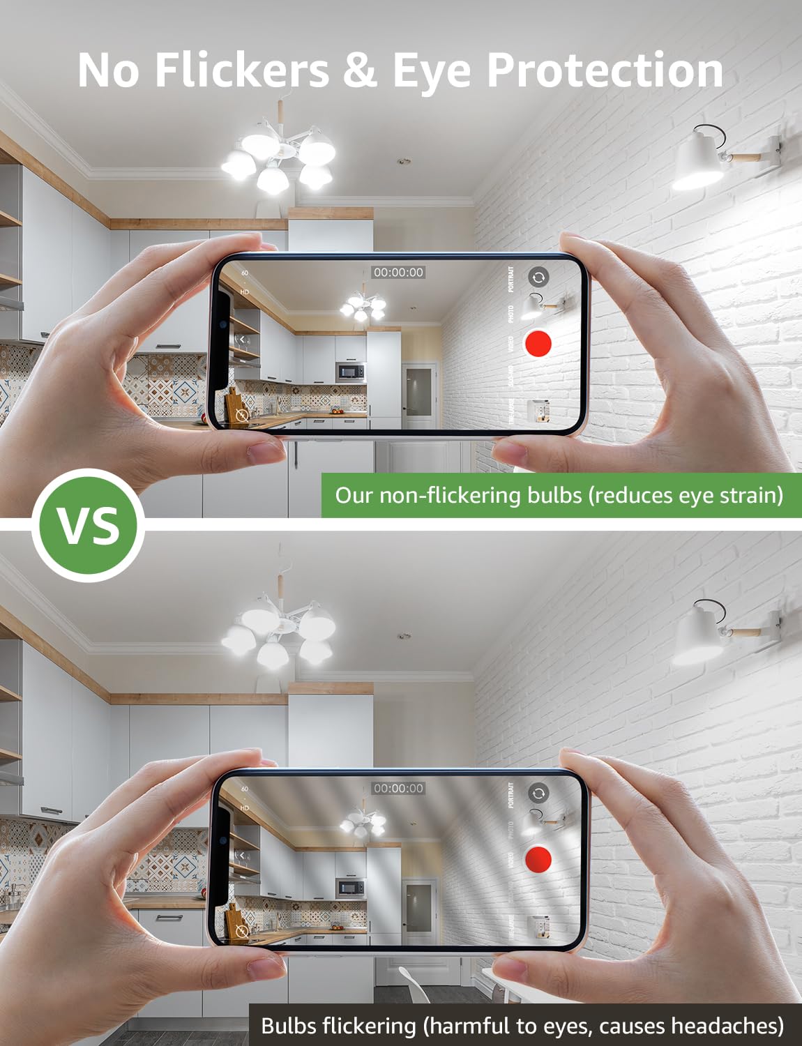 Lepro Dimmable LED Light Bulbs 60 Watt Equivalent, 9.5W 800LM Daylight White 5000K, A19 E26 Standard Medium Base, UL FCC Listed, 15000 Hour Lifetime, 6 Packs - Image 6