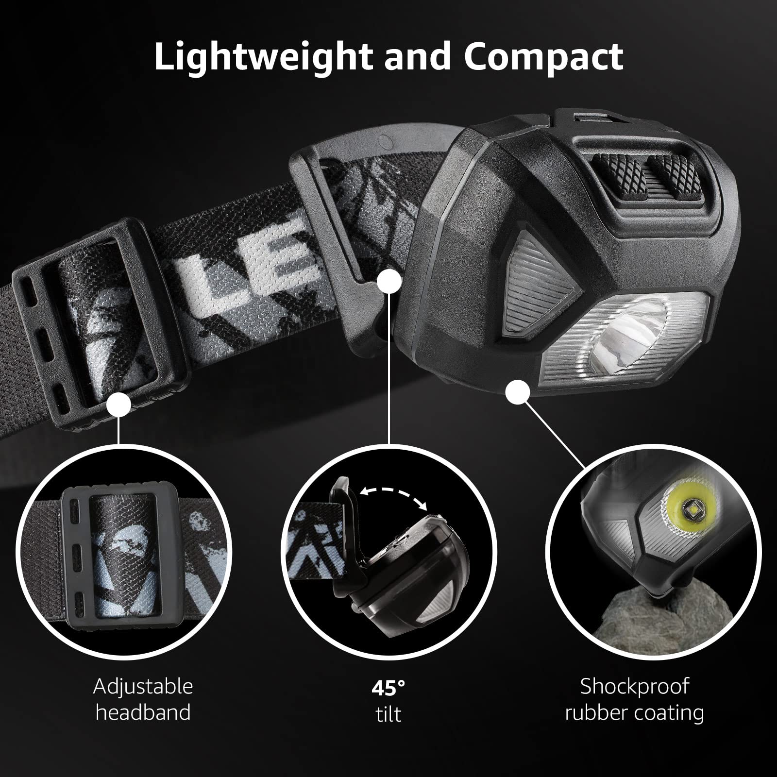 Lepro HeadLamp, 2 Pack Super Bright LED Head lamp with 6 Lighting Modes, Waterproof, Battery Powered LED Lightweight Headlight for Cycling Running Camping for Kids Adults - Image 8