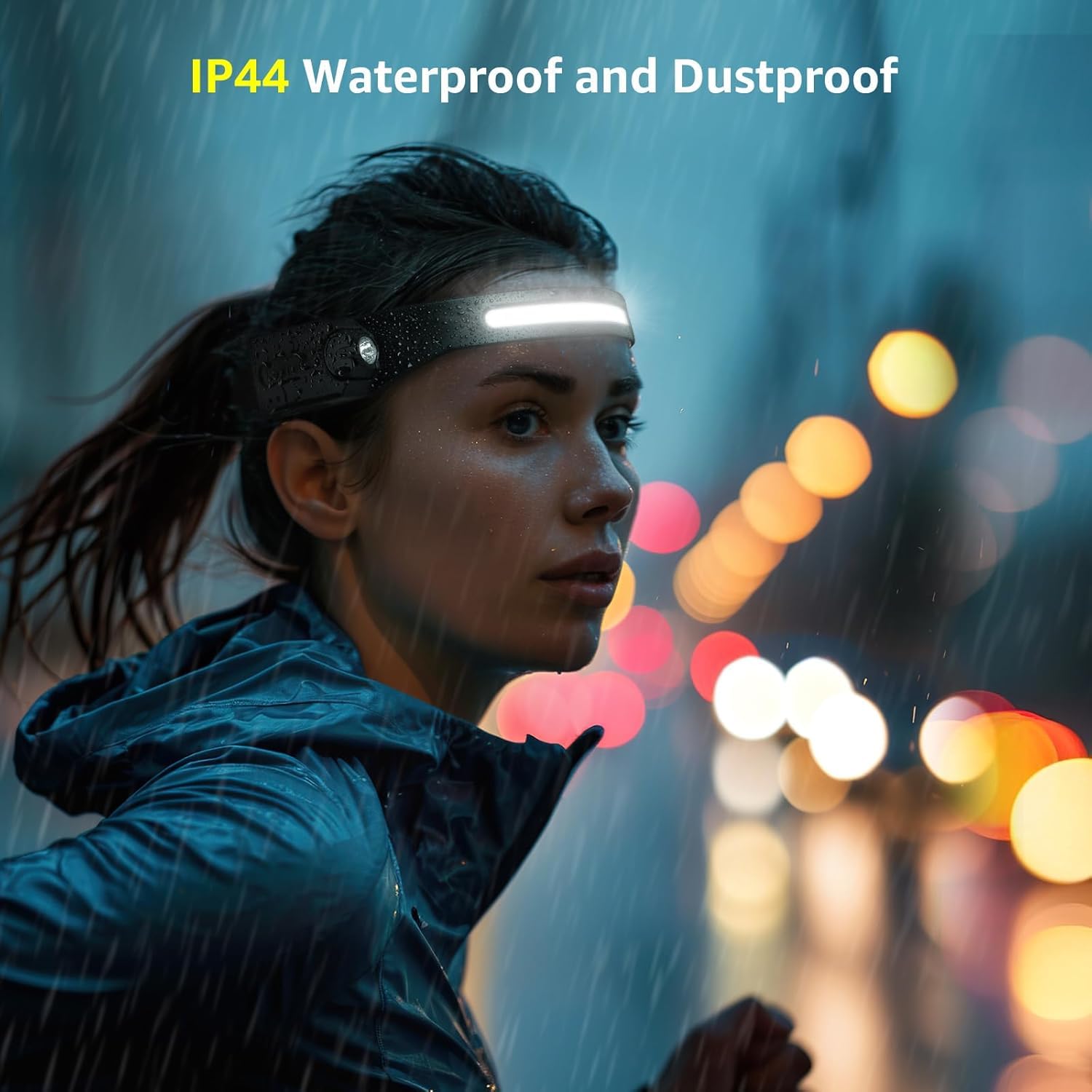 Lepro Headlamp - Super Bright LED Head Lamp Rechargeable with 230°Wide Beam, Adjustable Spotlight, Motion Sensor, 5 Modes, Waterproof Lightweight Headlight Flashlight for Camping Running - Image 5