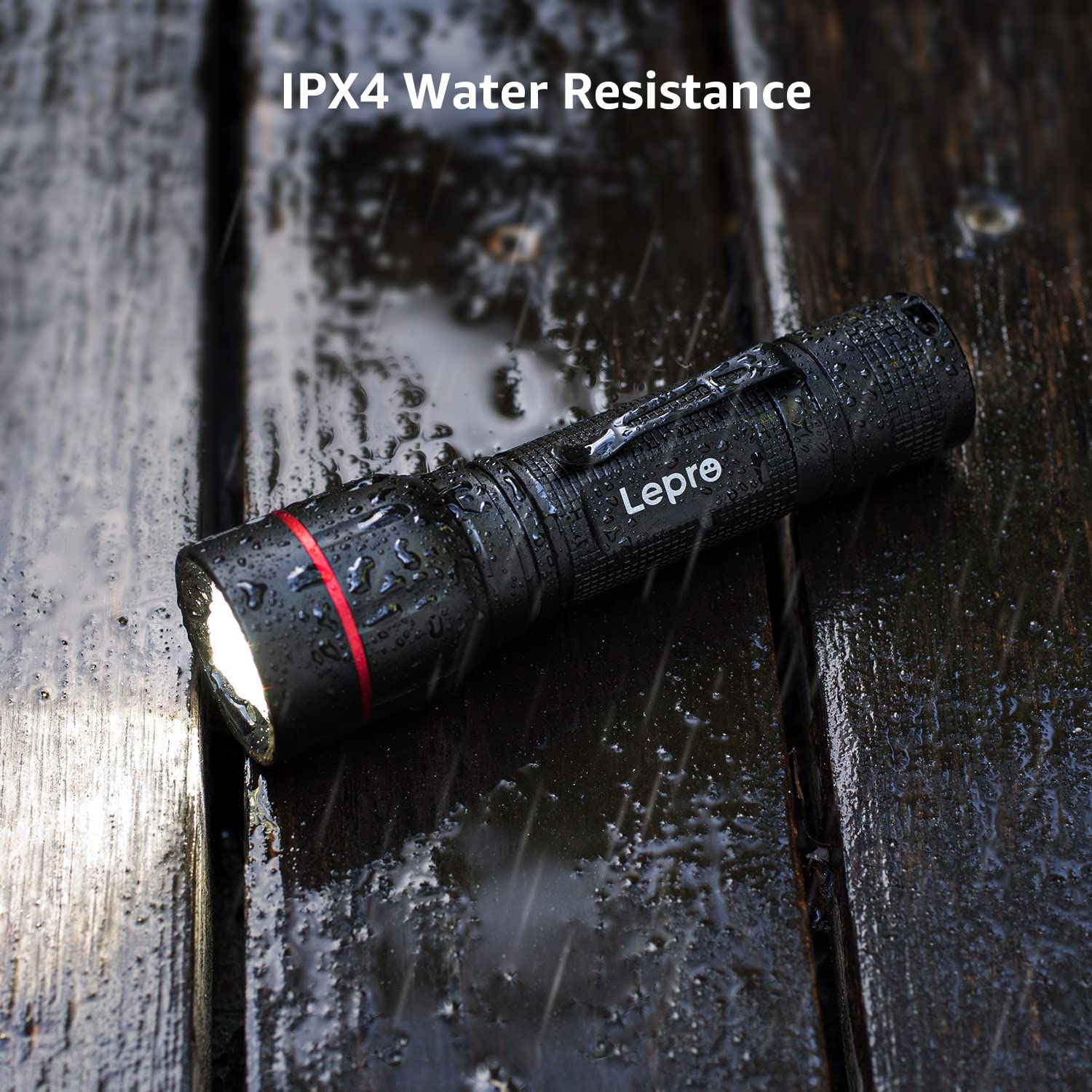 Lepro LED Flashlight with Clip, LE2050 Flashlight High Lumens, 5 Lighting Modes, Zoomable, Waterproof, Lightweight Flashlights for Emergencies,Camping, Powered by AAA Battery, 2 Pack - Image 5