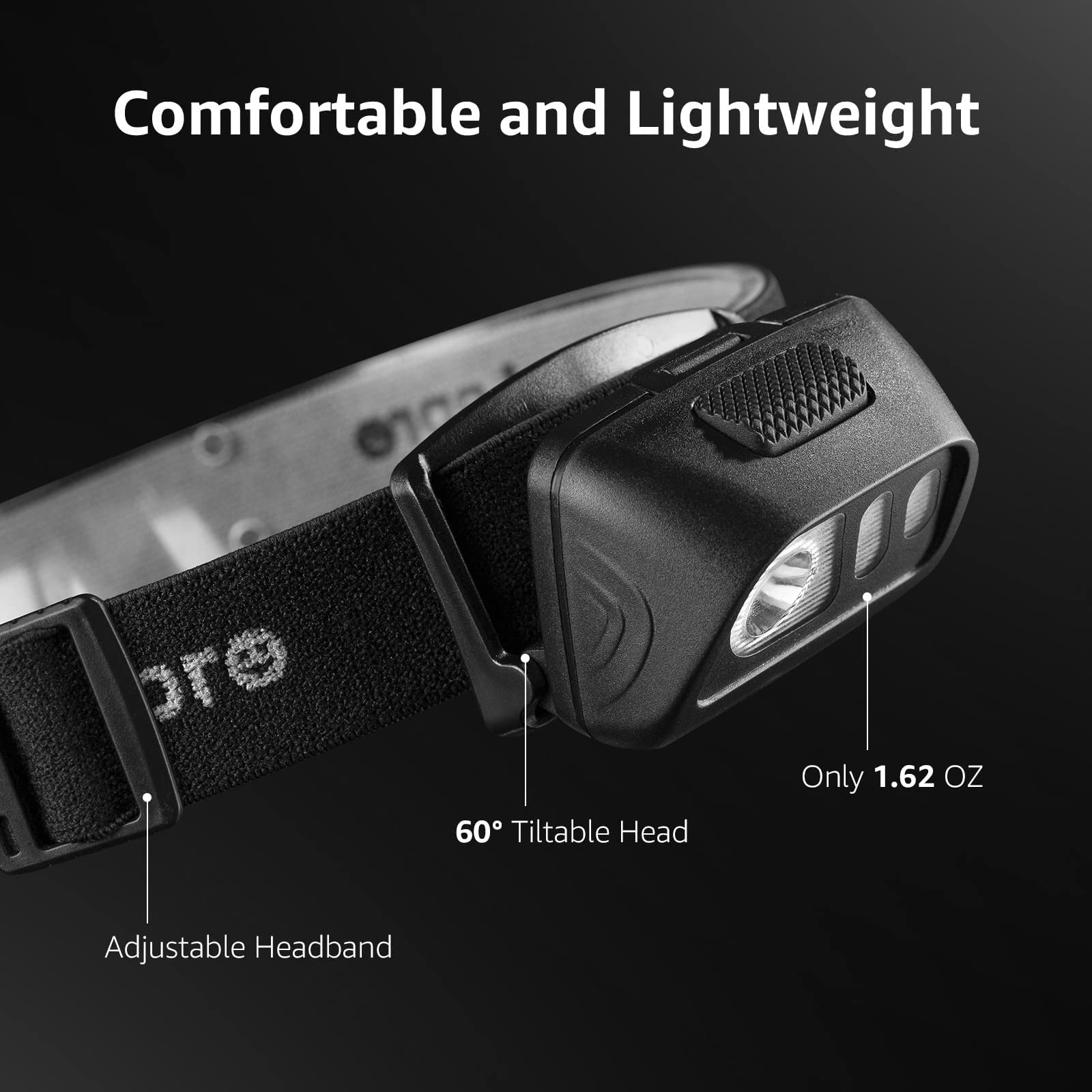 Lepro LED Headlamp Flashlights, 1500Lux Head Lamp with 6 Lighting Modes and Red Light, IPX4 Waterproof Headlamp for Camping Hiking Backpacking Fishing, Adjustable Headband Suit for Adults Kids 2 Pack - Image 4