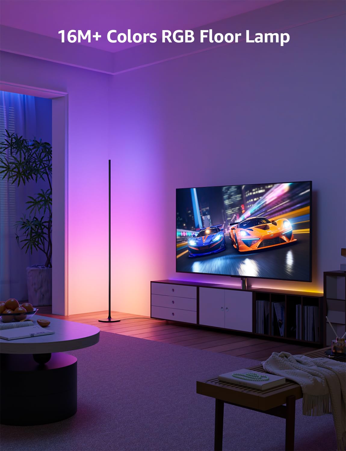 Lepro OE1 AI Corner Floor Lamp, Smart RGBICW LED Corner Lamp with Music Sync, Alexa Enabled, Personalized AI Lighting Designer, Modern Standing Lamp for Living Room/Bedroom,1000LM,2.4G WiFi, No Remote - Image 8