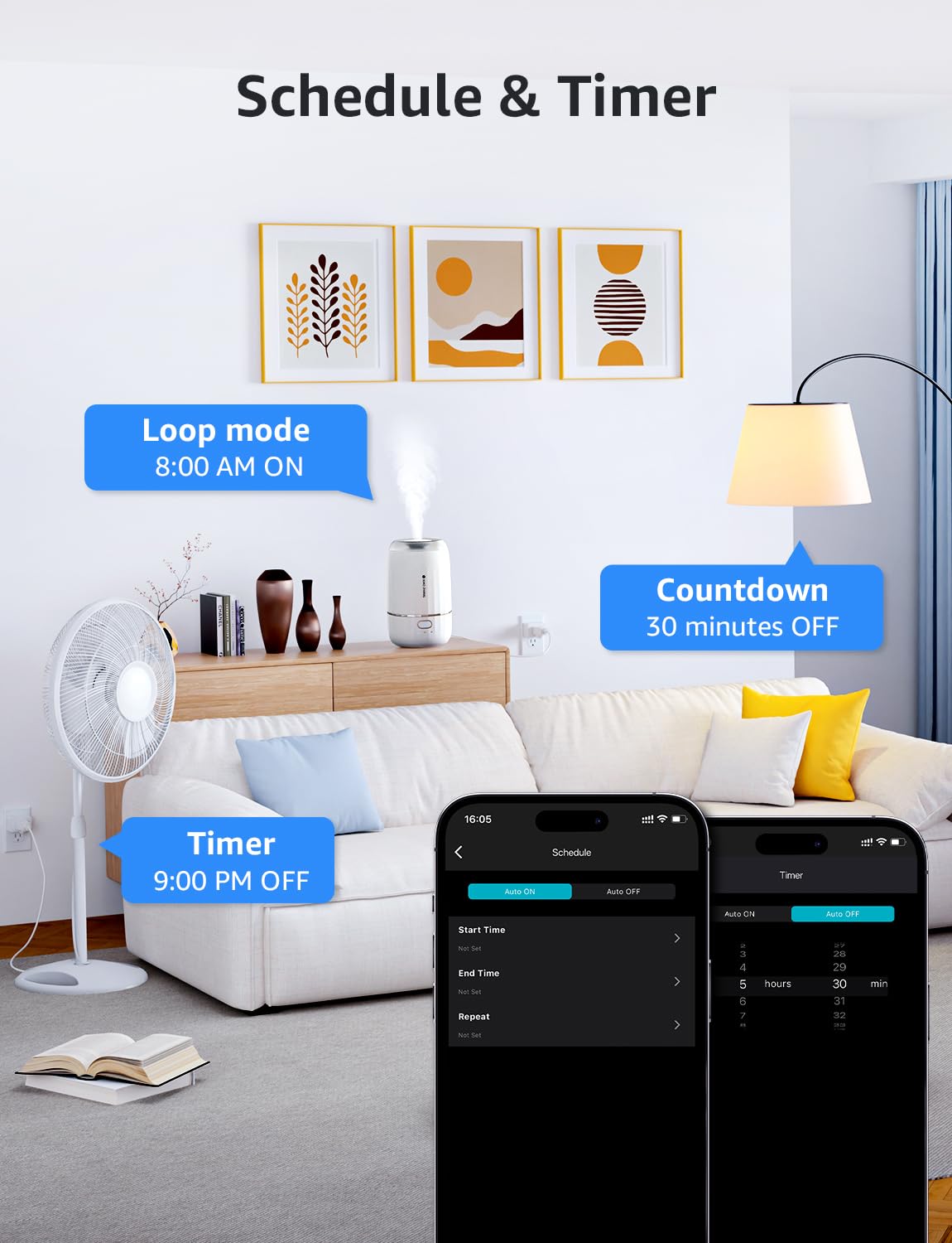 Lepro P1 Smart Plug Mini 15A, Smart WiFi Bluetooth Outlets Work with Alexa & Google Assistant, Voice/APP Control, Safety Lock, Schedule & Group Controller, 2.4G WiFi Only, ETL & FCC Certified, 4-Pack - Image 8