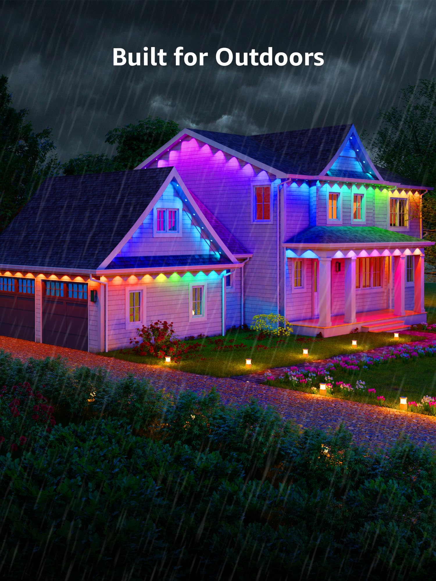 Lepro Permanent Lights Accessories Only – 25 ft Permanent Outdoor Lights Single Strand Without Adapter and in-line Controller - Image 4