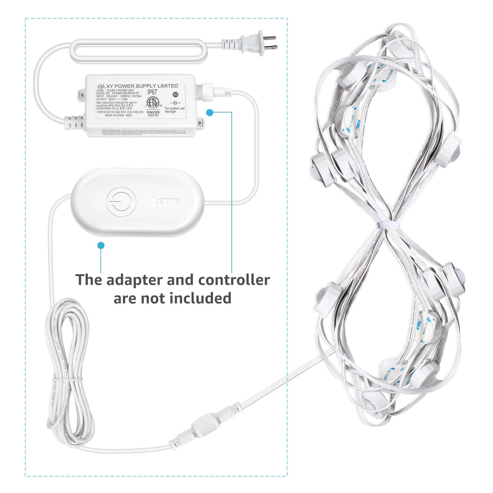 Lepro Permanent Lights Accessories Only – 25 ft Permanent Outdoor Lights Single Strand Without Adapter and in-line Controller - Image 9