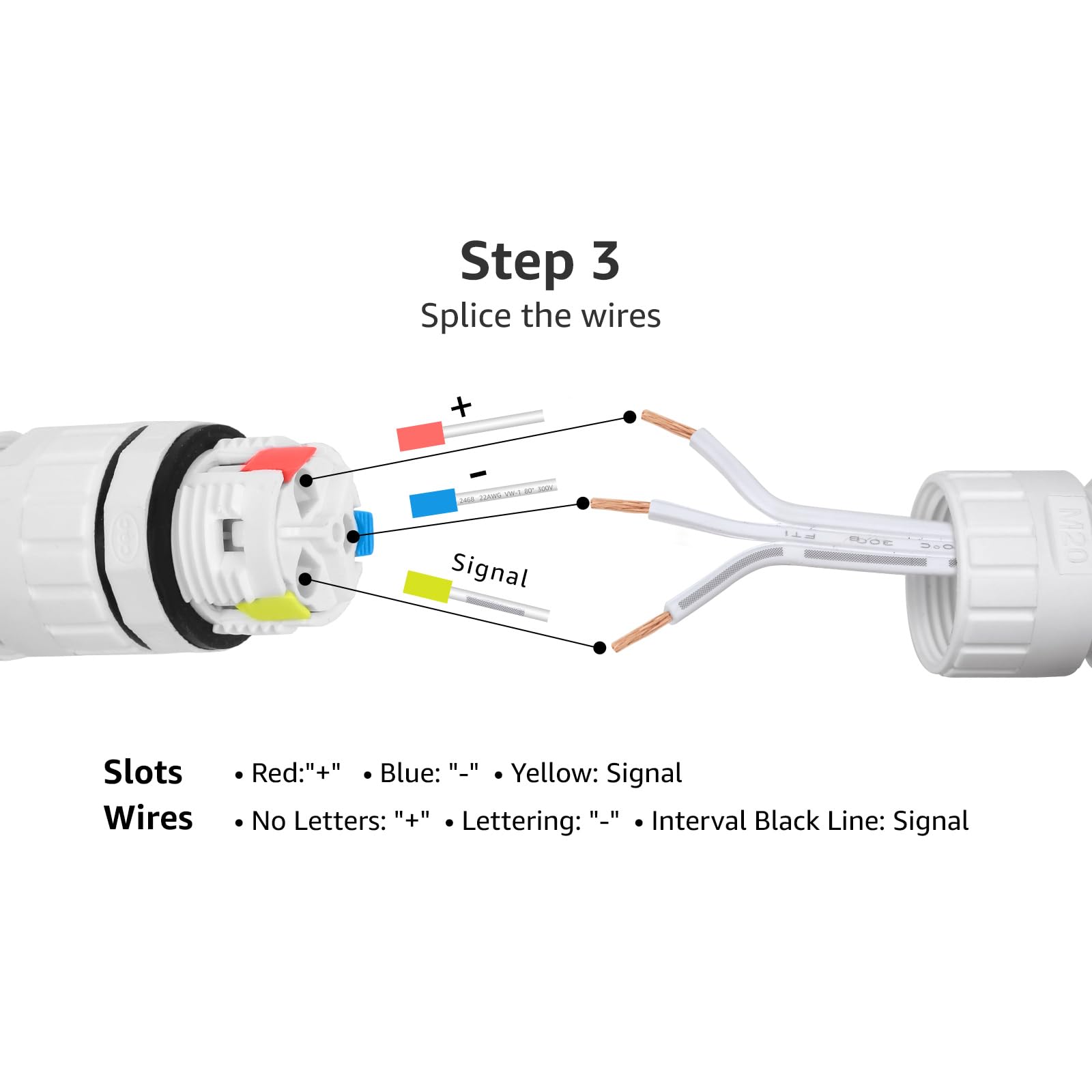Lepro Permanent Lights Accessories Only – Splice Kit with 20ft Extension Cable and 2 Built in Data Booster/Signal Amplifier, Compatible with Lepro E1 and EE1 Outdoor Lights - Image 5