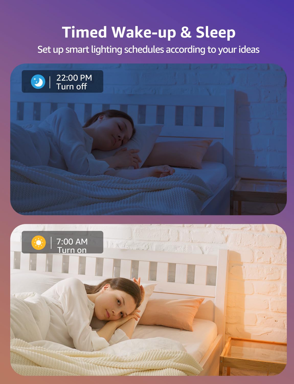 Lepro R2 AI Smart LED Recessed Lighting 6 Inch, RGBCW APP Control Ceiling Lights, Alexa & Google Compatible, 12W 1050LM Slim Canless Downlight, Personalized AI Lighting Designer, 2.4GHz WiFi, 4-Pack - Image 8