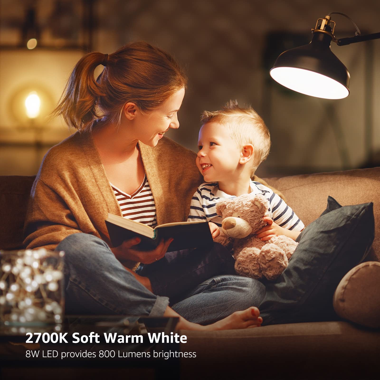 Lepro Vintage LED Bulbs, Dimmable Filament Bulb, 8W 800LM, 60W Equivalent, 2700K Warm White, Classic Clear Glass, A19 Shape, E26 Base, Pack of 5 - Image 5