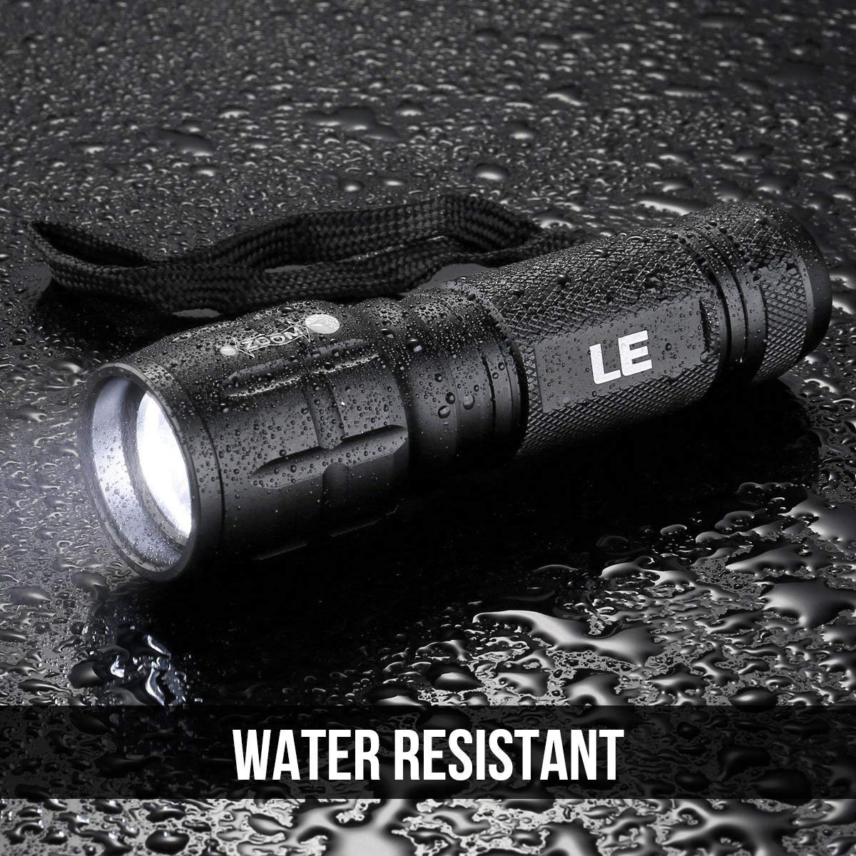 Lighting EVER LED Flashlights High Lumens, Small Flashlight, Waterproof, Adjustable Focus Flash Light for Outdoor, Emergency, AAA Batteries Included, Tactical & Camping Accessories - Image 6